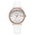 Titan Bright Leathers Silver Dial Analog with Date Leather Strap Watch for Women