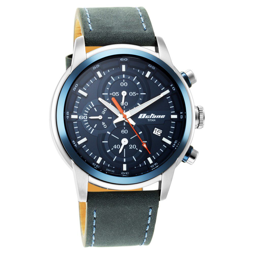 Titan chronograph blue dial on sale
