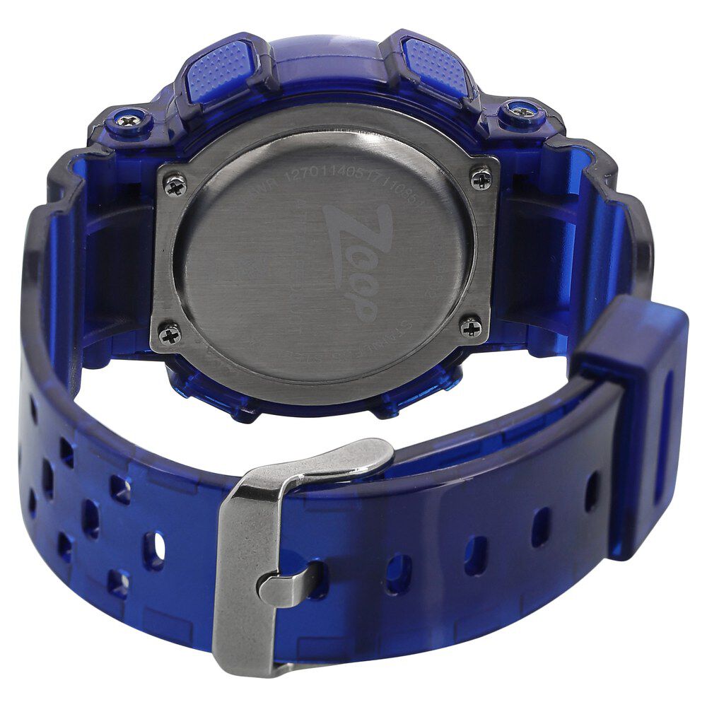 Qoo　0226 Buy Online Zoop Analog Digital Watch with Black Dial & Grey Strap