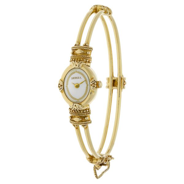 Nebula Quartz Analog Mother of Pearl Dial 18 Karat Gold Strap Watch for Women - image number 1