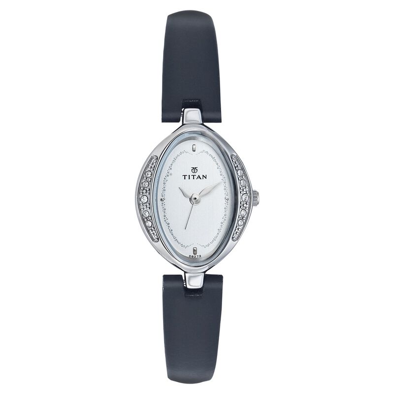 Titan Quartz Analog Silver Dial Watch for Women