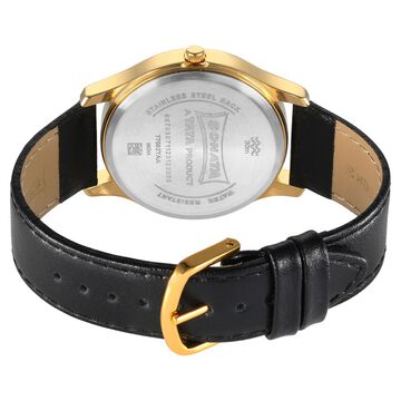 Sonata Traditional Essentials Quartz Analog Silver Dial Leather Strap Watch for Men