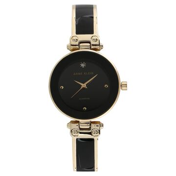 Anne Klein Quartz Analog Black Dial Metal Strap Watch for Women