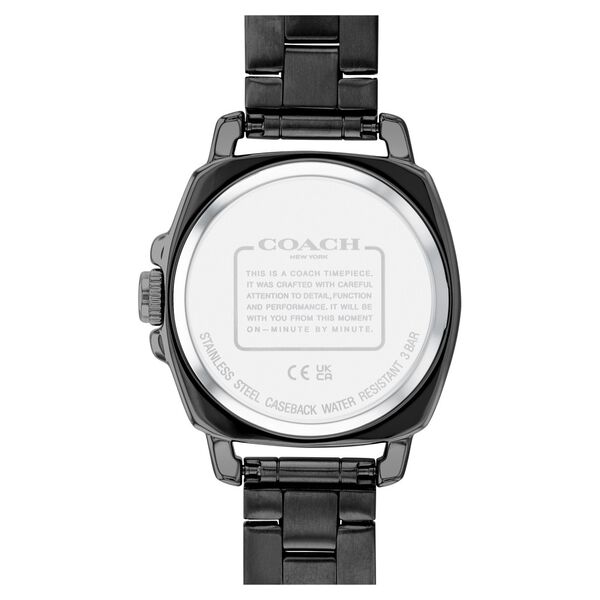 Coach Quartz Analog Black Dial Black Stainless Steel Strap Watch For Women - image number 2