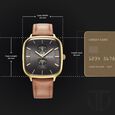 Titan Avant Garde Anthracite Dial Quartz Multifunction Leather Strap watch for Men - image number 2