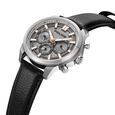 Police Quartz Multifunction Grey Dial Black Leather Strap Watch For Men - image number 1