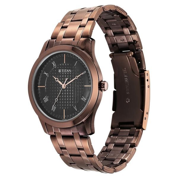 Titan Karishma Black Dial Watch for Men - image number 3