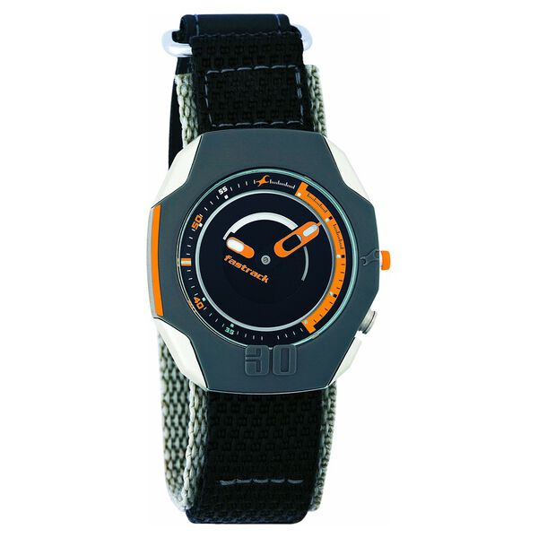Fastrack Quartz Analog Black Dial Fabric Strap Watch for Guys - image number 0