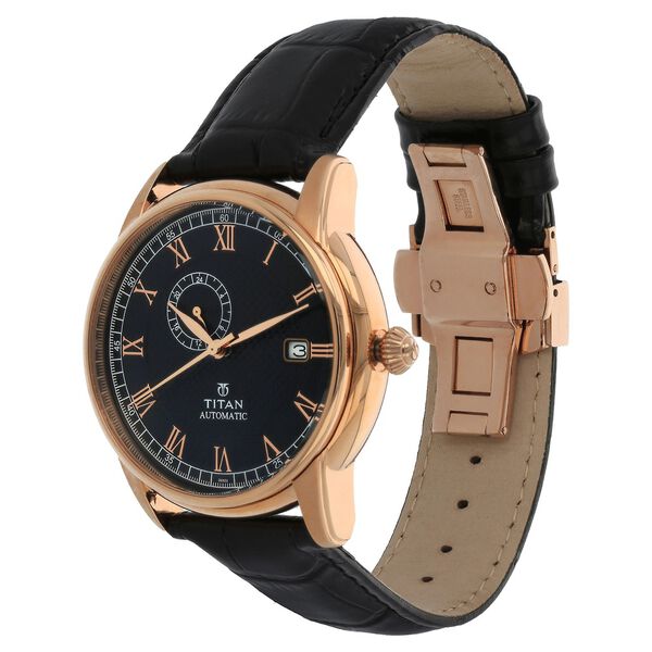 Titan Automatic Brown Dial Leather Strap watch for Men - image number 1