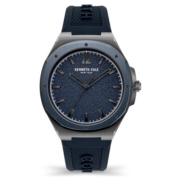 Kenneth Cole Quartz Analog Blue Dial Silicone Strap Watch for Men - image number 0