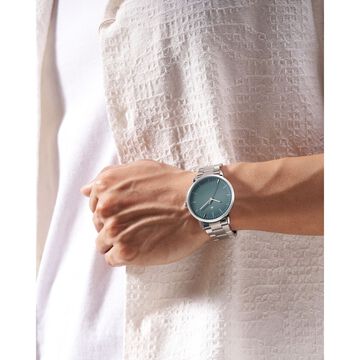 Fastrack Stunners X Quartz Analog Blue Dial Stainless Steel Strap Watch For Guys