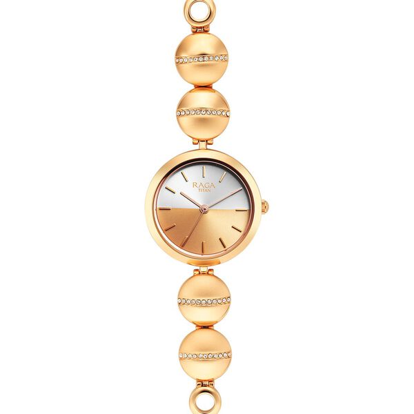 Titan Raga Delight Two Toned Dial Women Watch With Metal Strap - image number 1