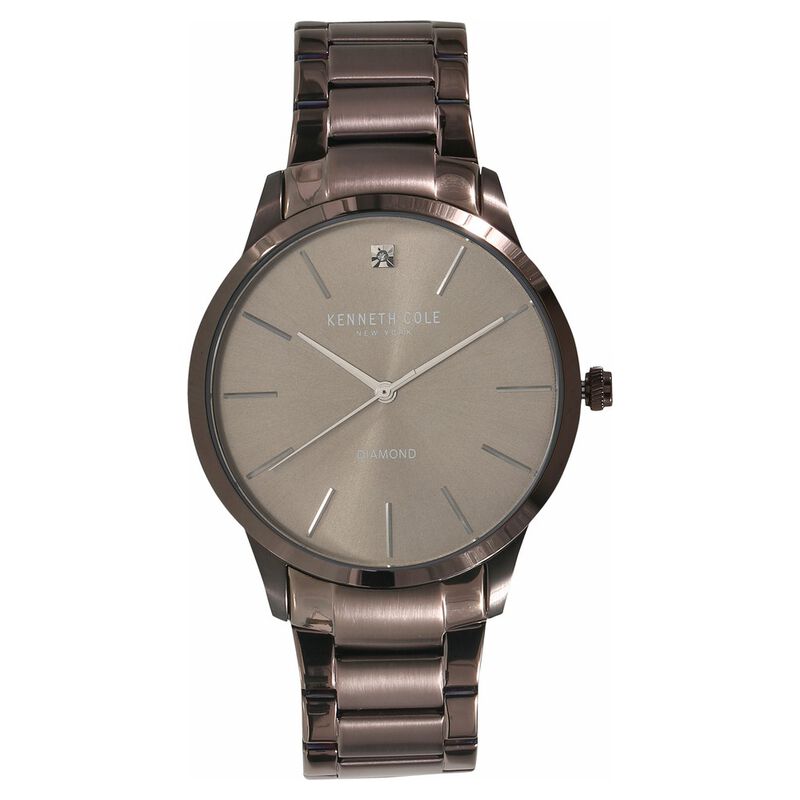 Kenneth Cole Quartz Analog Grey Dial Metal Strap Watch for Men