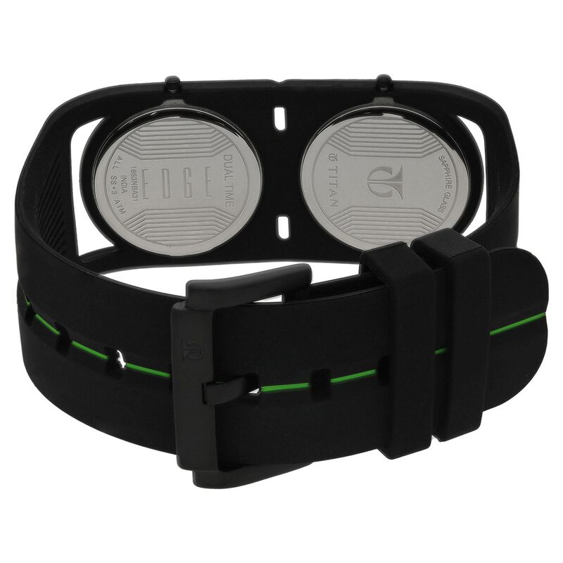 Titan Quartz Analog Black Dial Silicone Strap Watch for Men - image number 3