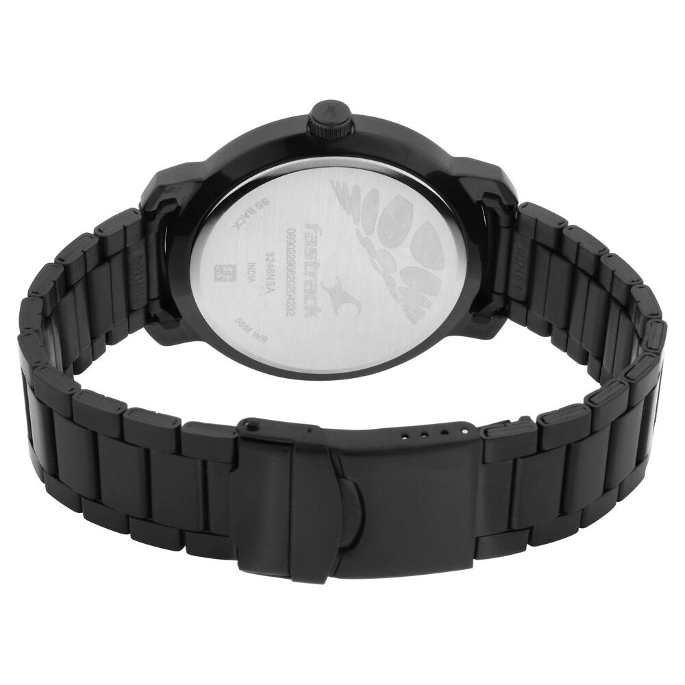 Buy Online Fastrack Bare Basics Quartz Analog with Date Blue Dial