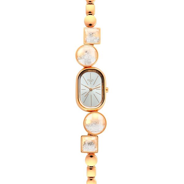 Titan Raga Moments of Joy White Dial Analog Metal Strap Watch for Women - image number 2