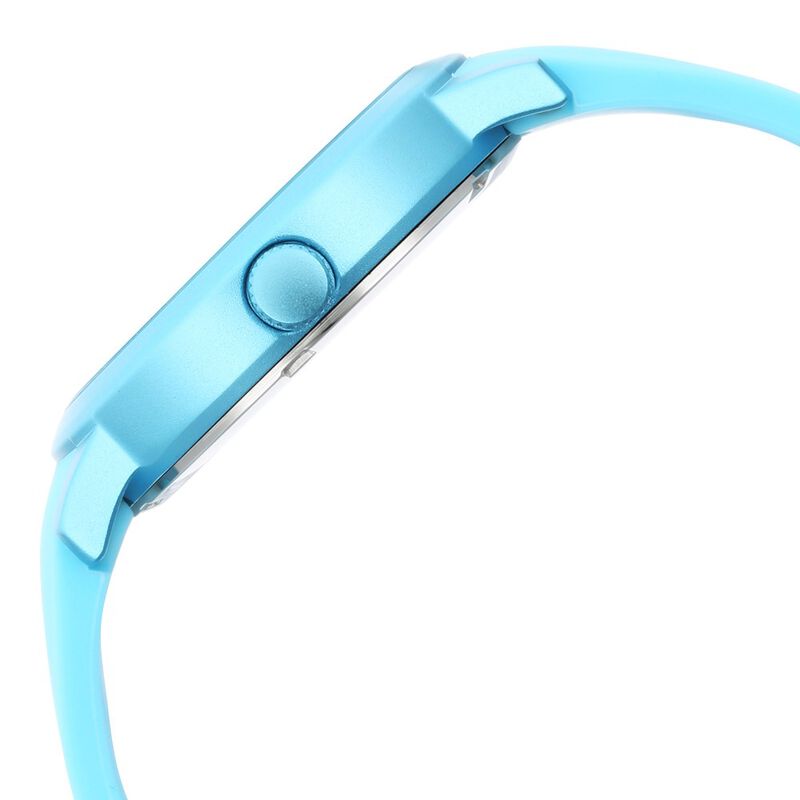 Pop Colours Blue Dial Silicone Strap Watch for Girls - image number 4