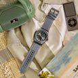 Poze Poze Quartz Analog Grey Dial Grey Denim Strap Watch For Men - image number 0