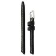 24 mm Black Genuine Leather Strap for Men - image number 2