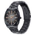 Sonata Festive Quartz Analog Black Dial Black Metal Strap Watch For Men - image number 2