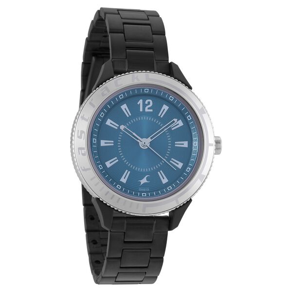 Fastrack Modular Quartz Analog Blue Dial Stainless Steel Strap Watch for Girls - image number 0