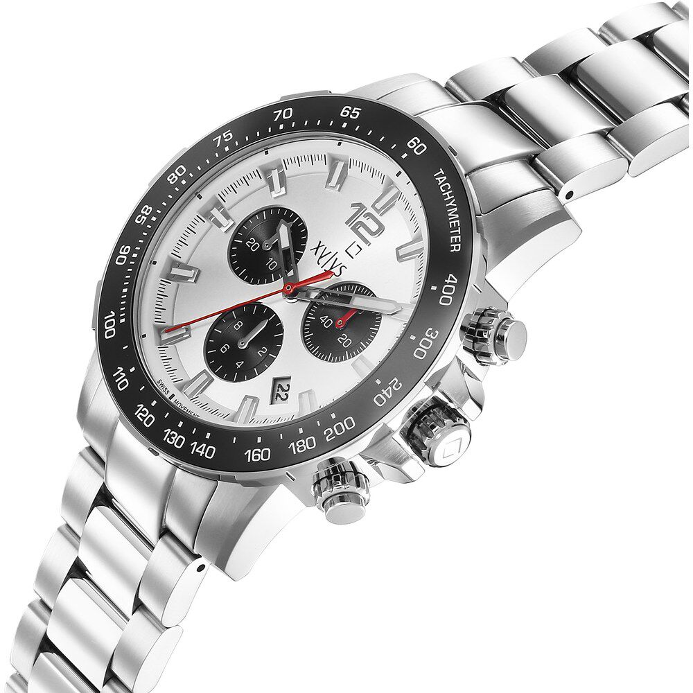 Buy Online Xylys Swiss Quartz Silver Dial Silver Stainless Steel