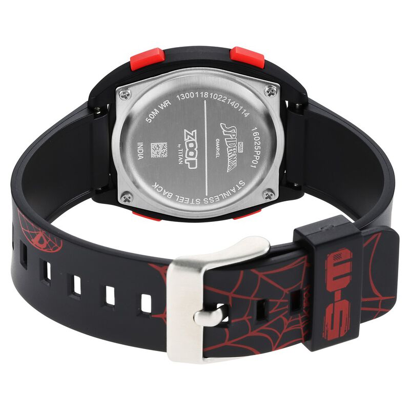 Zoop Marvel Digital Dial Polyurethane Strap with Spider Man Character Watch for Kids - image number 5