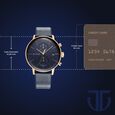 Titan Infinity Display Blue Dial Chronograph Leather Strap watch for Men - image number 2