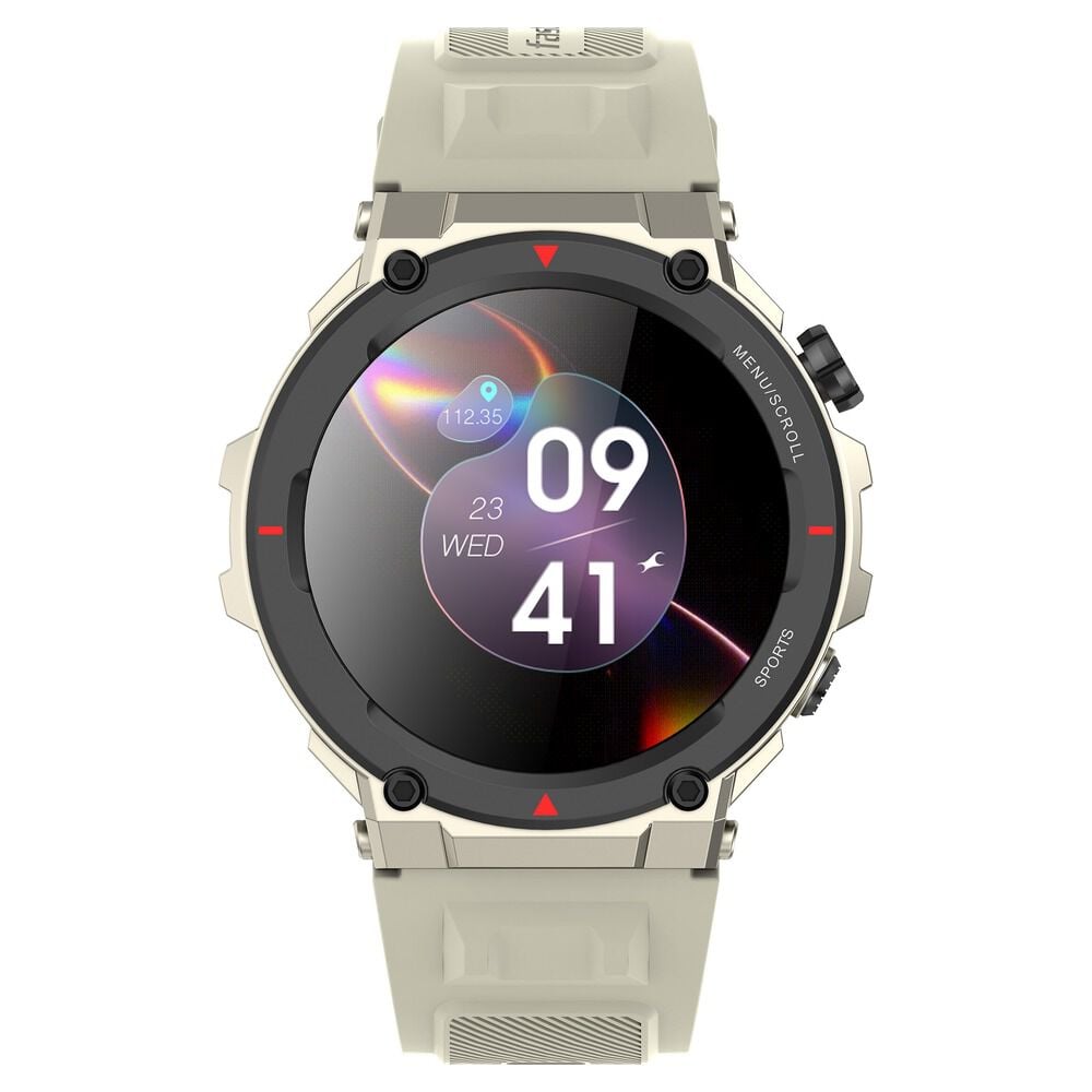 Fastrack Xtreme Pro with 3.6 cm AMOLED Display, Rugged Design, SingleSync BT Calling, Functional Crown with Beige Strap-image-17
