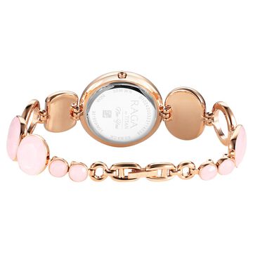 Titan Raga New You Quartz Analog Mother Of Pearl Dial Rose Quartz stone Strap Watch for Women