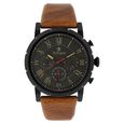 Titan Quartz Analog with Date Green Dial Leather Strap Watch for Men