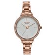 Poze By Sonata Quartz Analog White Dial Rose Gold Stainless Steel Strap Watch For Women - image number 1