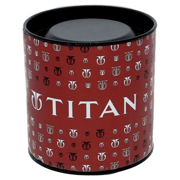 Titan Rectangle Black Dial Analog with Date Leather Strap watch for Men - image number 4