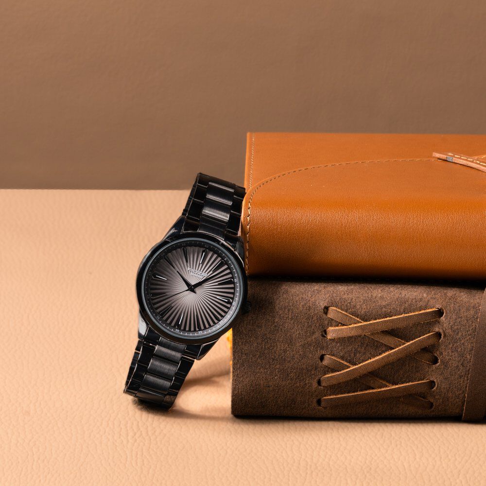 Sonata Poze Quartz Analog Grey Dial Metal Strap Watch For Men-image-41