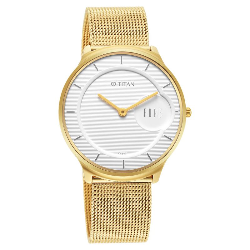 Titan Edge Baseline White Dial Analog Stainless Steel Strap Watch for Men - image number 0