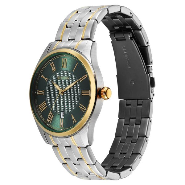 Titan Neo Roman Analog with Green Dial Dual Tone Stainless Steel Strap Watch for Men - image number 2