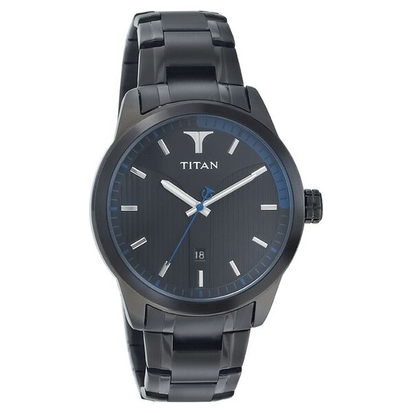 Titan Quartz Analog with Date Black Dial Watch for Men - image number 0