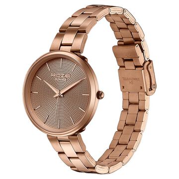 Sonata Poze Quartz Analog Beige Dial Stainless Steel Strap Watch For Women