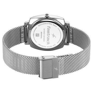 Fastrack Stunners X Quartz Analog Pink Dial Stainless Steel Strap Watch For Girls