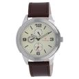 Titan Quartz Analog with Day and Date Champagne Dial Stainless Steel Strap Watch for Men