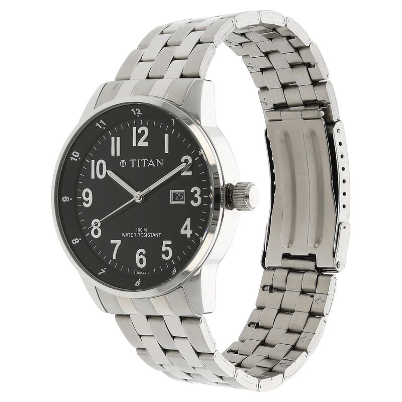 Titan Quartz Analog with Date Black Dial Watch for Men - image number 1