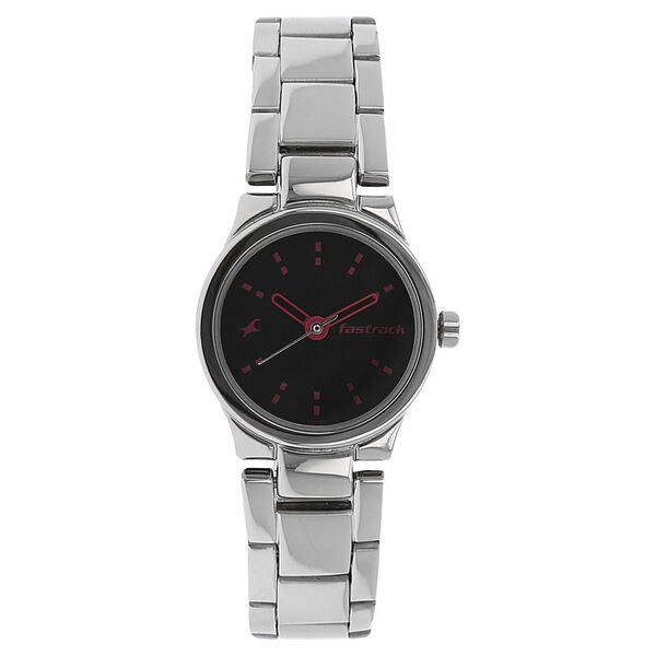 Fastrack Quartz Analog Black Dial Metal Strap Watch for Girls - image number 0
