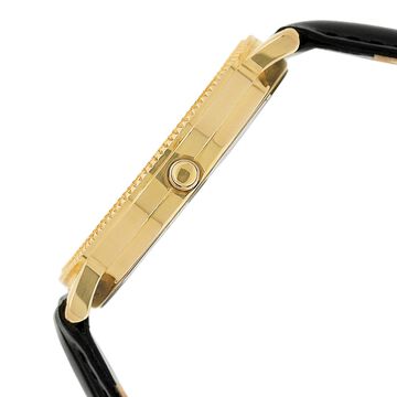 Titan Nebula Vintage 18k Gold Analog Leather Strap Watch for Men