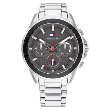 Tommy Hilfiger Quartz Multifunction Grey Dial Stainless Steel Strap Watch for Men