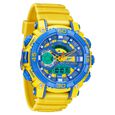 SF Quartz Analog Digital Grey Dial PU Strap Watch for Men
