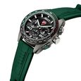 Ducati Quartz Chronograph Black Dial Green Silicone Strap Watch For Men - image number 1
