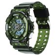 Sonata SF Spectra Quartz Digital Green Dial Translucent Green Polyether Strap Watch For Men - image number 1
