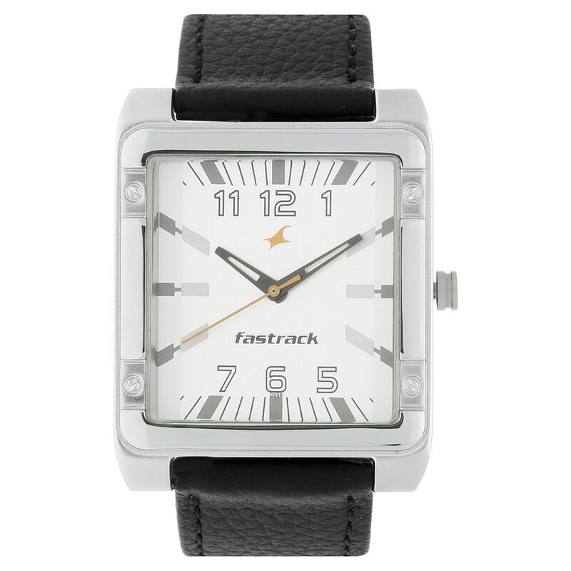 Buy FASTRACK Men Tick Tock 2.0 White Dial Leather Analog Watch