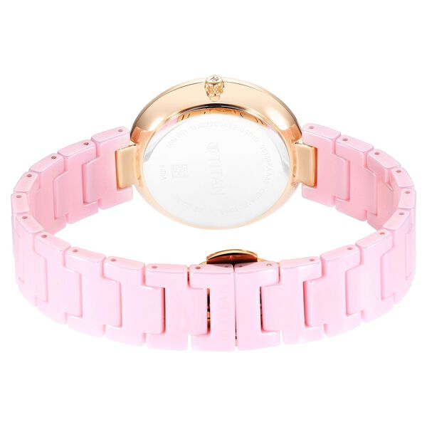 Titan Purple CeramicsPink Dial Analog Ceramic Strap watch for Women - image number 4