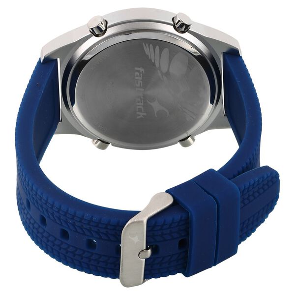 Fastrack Digital Grey Dial Silicone Strap Watch for Guys - image number 3